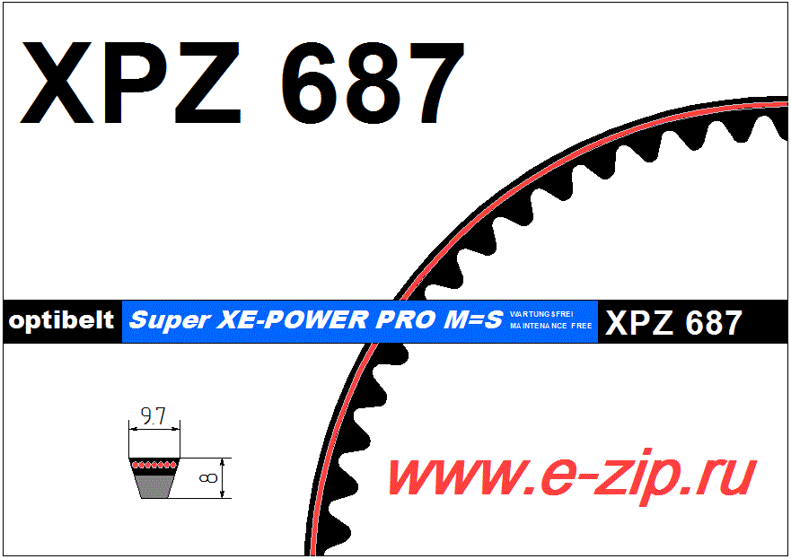   XPZ  687 Lw (Optibelt)