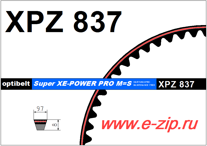   XPZ  837 Lw (Optibelt)
