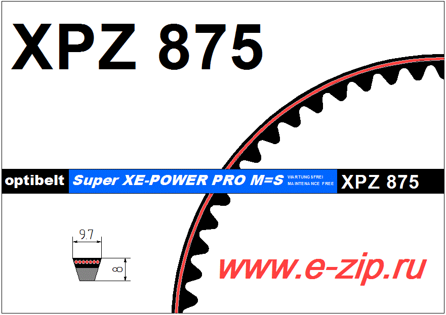   XPZ  875 Lw (Optibelt)